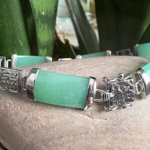 18k GP Jadeite link Bracelet